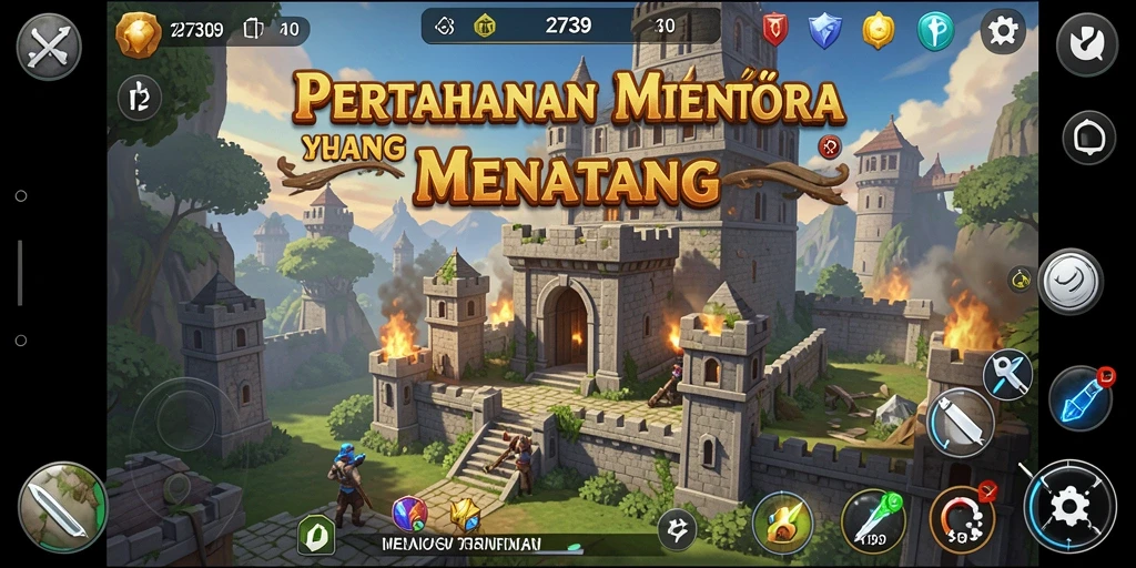 Gameplay intens Tower Defense dalam 2739 dengan grafis memukau.