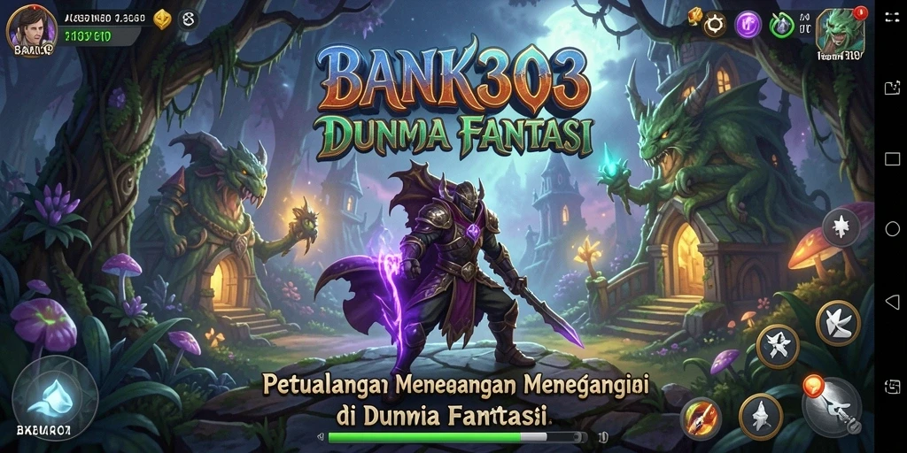 Tangkapan layar utama BANK303 menampilkan aksi seru dalam gameplay Adventure.