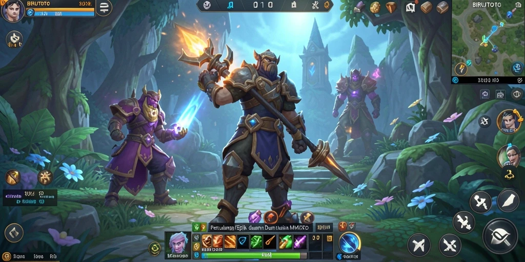 Screenshot gameplay BIRUTOTO menampilkan aksi seru dalam dunia MMORPG.