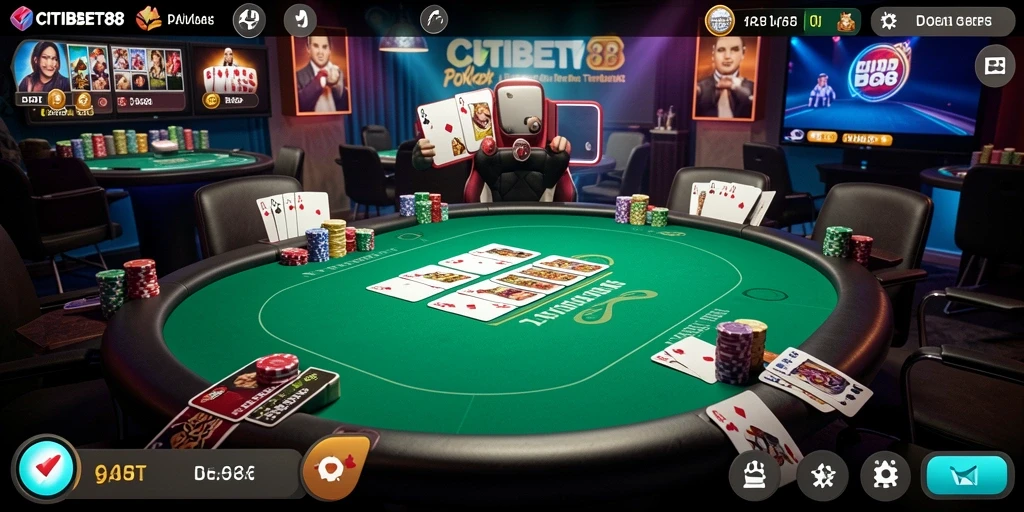 Tampilan permainan Poker di CITIBET88 yang seru dan interaktif.