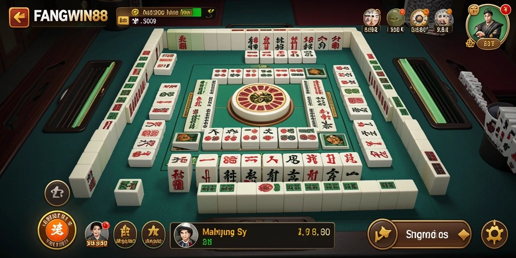 Tampilan gameplay seru dan tantangan Mahjong di FANGWIN88.