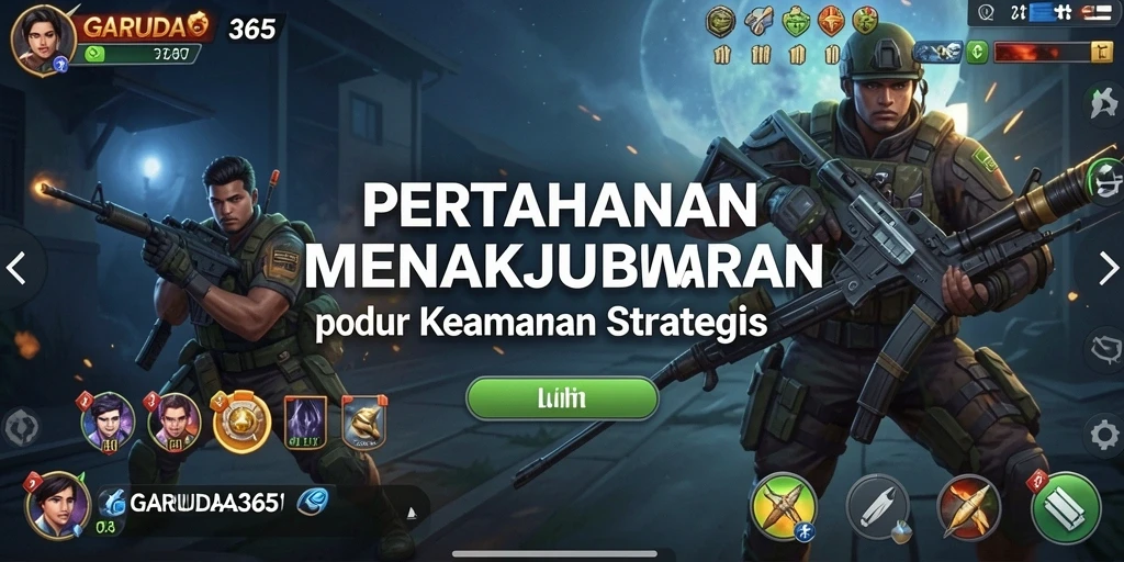 Menampilkan gameplay seru dari GARUDA365 dalam mode Tower Defense.