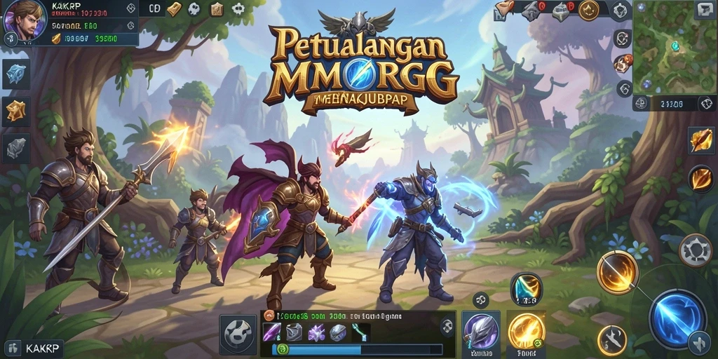 Tangkapan layar gameplay KAKRP yang menunjukkan aksi seru dalam pertempuran MMORPG.