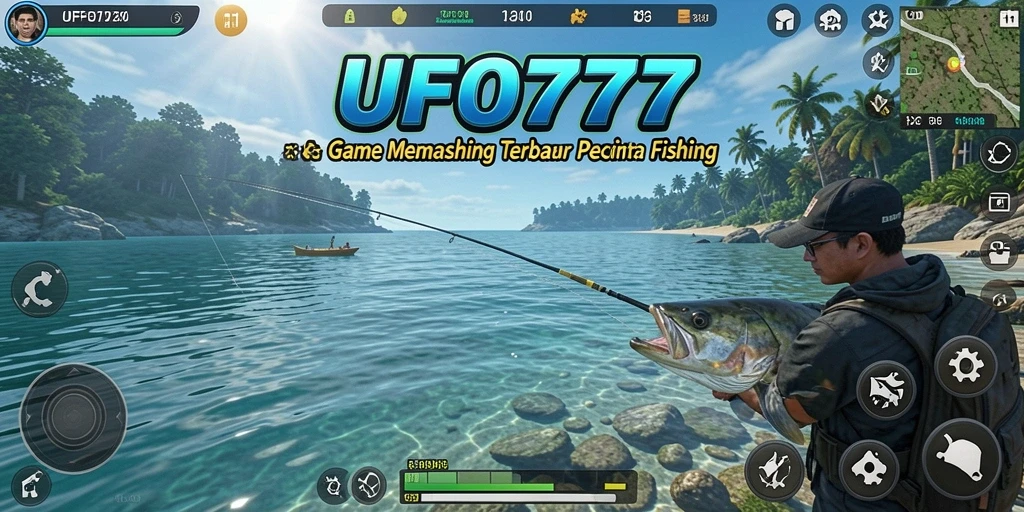 Tampilan gameplay <strong>UFO777</strong> yang menampilkan aksi memancing yang mendebarkan.