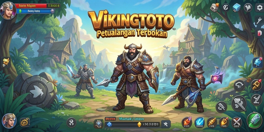 Screenshot menunjukkan aksi eksplorasi yang mendebarkan di VIKINGTOTO.