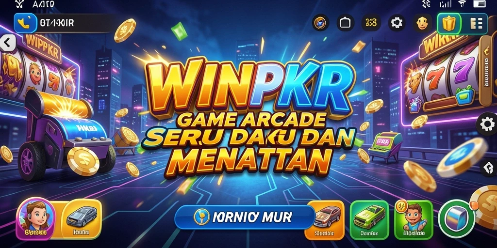 Screenshot WINPKR menampilkan aksi seru permainan Arcade.